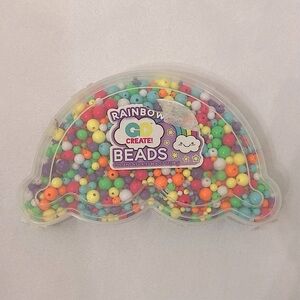 Go Create Circle Plastic Rainbow Beads Multiple Sizes